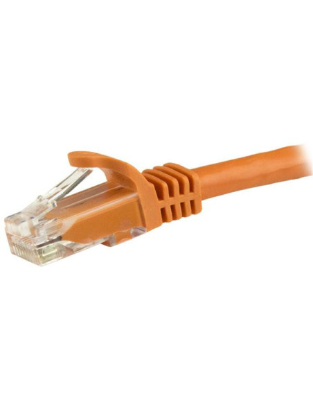 StarTech.com Cable de 1,5m Cat6 Ethernet de Red Naranja - RJ45 sin Enganches - 24AWG