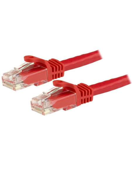 StarTech.com Cable de 1,5m Cat6 Ethernet de Red Rojo - RJ45 sin Enganches - 24AWG
