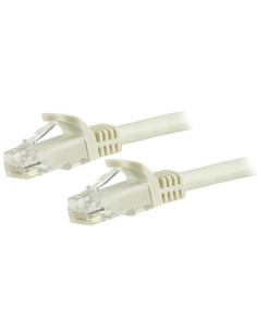 StarTech.com Cable de 1,5m Cat6 Ethernet de Red Blanco - RJ45 sin Enganches - 24AWG