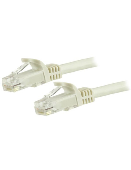 StarTech.com Cable de 1,5m Cat6 Ethernet de Red Blanco - RJ45 sin Enganches - 24AWG