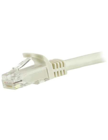 StarTech.com Cable de 1,5m Cat6 Ethernet de Red Blanco - RJ45 sin Enganches - 24AWG