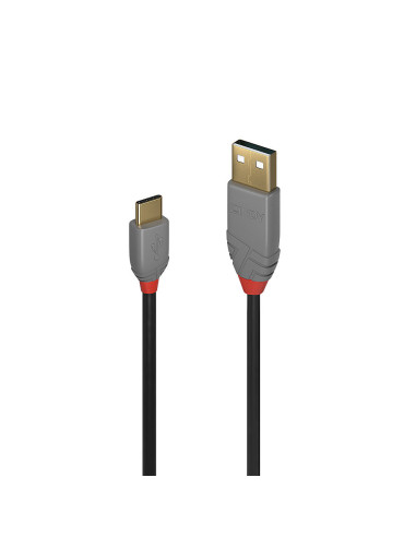 Lindy 36886 cable USB USB 2.0 1 m USB A USB C Negro, Gris