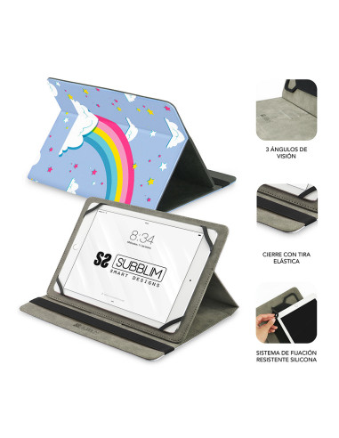 SUBBLIM Funda Tablet Universal TRENDY CASE UNICORN 10.1"