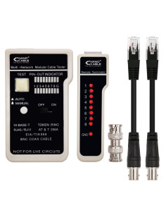 Nanocable TESTEADOR PARA CABLE RJ11 RJ12 RJ45, COAXIAL