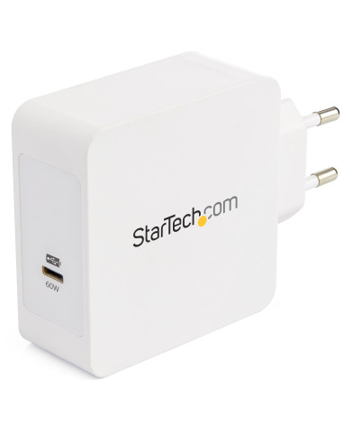 StarTech.com Cargador USB C de Pared - Cargador USB Tipo C de 60W para Ordenador Portátil - Adaptador Universal de Alimentación