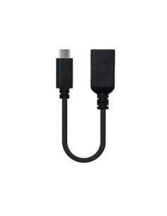 Nanocable USB 3.1, 0.15m cable USB USB 3.2 Gen 2 (3.1 Gen 2) 0,15 m USB A USB C Negro