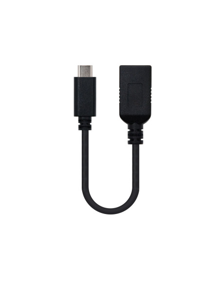 Nanocable USB 3.1, 0.15m cable USB USB 3.2 Gen 2 (3.1 Gen 2) 0,15 m USB A USB C Negro