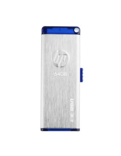 HP x730w unidad flash USB 64 GB USB tipo A 3.2 Gen 1 (3.1 Gen 1) Azul, Acero inoxidable