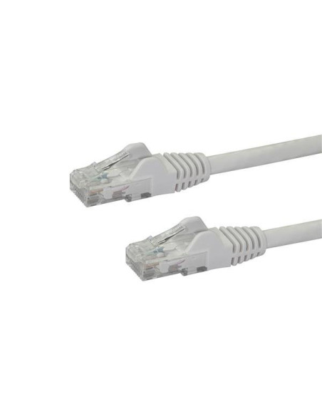 StarTech.com Cable de 2m Blanco de Red Gigabit Cat6 Ethernet RJ45 sin Enganche - Snagless