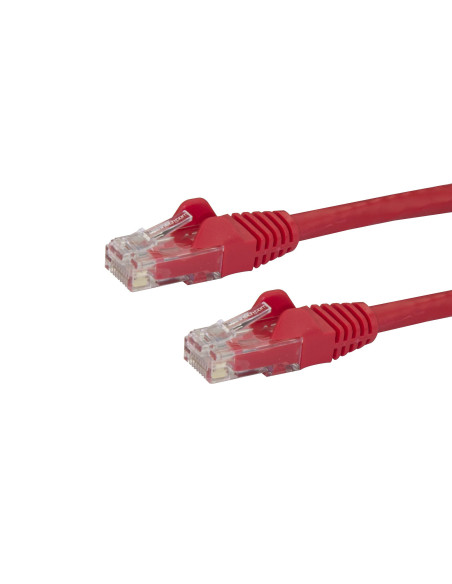 StarTech.com Cable de Red de 0,5m Rojo Cat6 UTP Ethernet Gigabit RJ45 sin Enganches