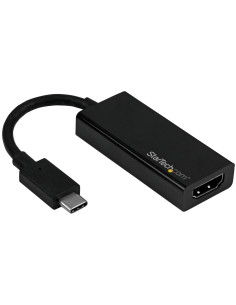 StarTech.com Adaptador Gráfico USB-C a HDMI 4K60Hz - Conversor de Vídeo USB Tipo C a HDMI - Compatible Thunderbolt 3 - Dongle