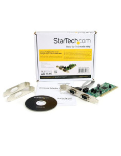 StarTech.com Tarjeta Adaptadora PCI de 2 Puertos Serie RS422 485 DB9 UART 161050 5V o 3.3V