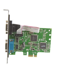 StarTech.com Tarjeta Serie PCI Express de 2 Puertos DB9 RS232 con UART 16C1050 - Adaptador Interno Serie PCI-E 2