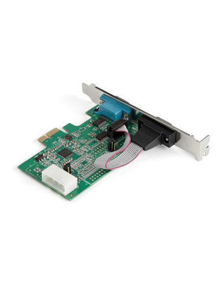 StarTech.com Tarjeta PCI Express Adaptadora de 2 Puertos Serie RS232 - Tarjeta Controladora Serial PCIe RS232 - PCIe a DB9