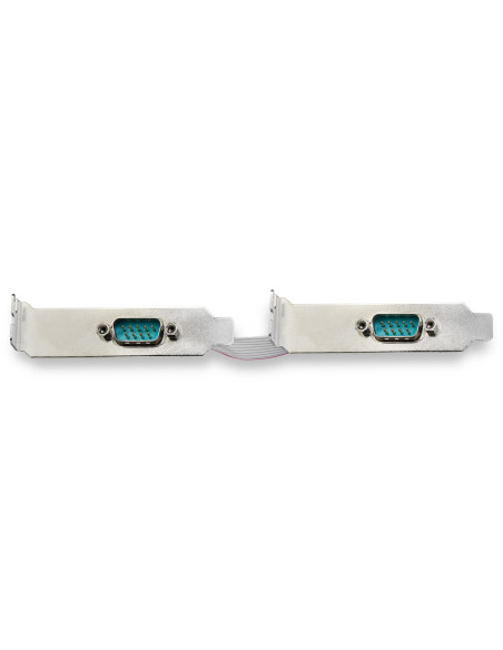StarTech.com Tarjeta Adaptadora Serie PCI Express RS232 de 2 Puertos - Tarjeta Controladora Serie PCIe RS232 - PCIe a Serie DB9