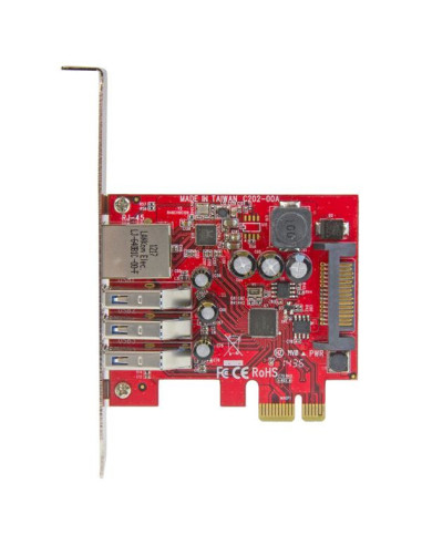 StarTech.com Tarjeta Adaptador de Red Ethernet Gigabit Combo con Hub Concentrador USB 3.0 de 3 Puertos