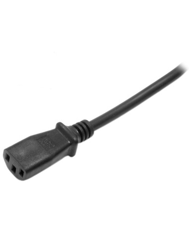 StarTech.com Cable de 2m de Alimentación para Ordenador, 18AWG, EU Schuko a C13, 10A 250V, Negro, Cable de Repuesto, Cable de