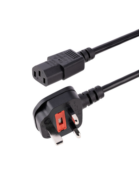 StarTech.com Cable de 3m de Alimentación de Ordenador, 18AWG, BS 1363 a C13, 10A 250V, Cable de Alimentación de Repuesto, Cable