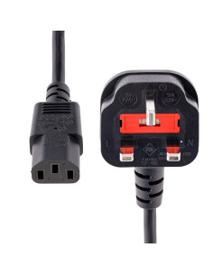 StarTech.com Cable de 3m de Alimentación de Ordenador, 18AWG, BS 1363 a C13, 10A 250V, Cable de Alimentación de Repuesto, Cable 2