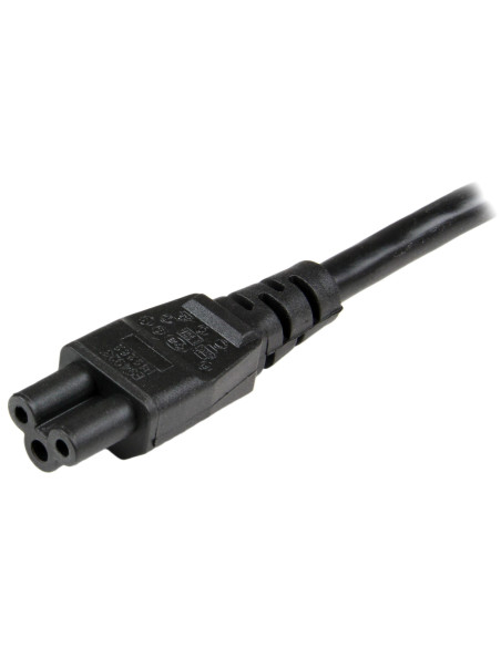 StarTech.com Cable de 2m de Alimentación para Portátiles, Enchufe UE a C5, 2,5A 250V, 18AWG, Cable de Repuesto para Cargador,