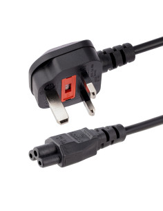 StarTech.com Cable de 1m de Alimentación para Portátiles, Enchufe BS1363 a C5, 2,5A 250V, 18AWG, Cable para Cargador, Cable