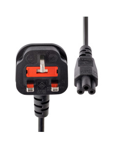StarTech.com Cable de 1m de Alimentación para Portátiles, Enchufe BS1363 a C5, 2,5A 250V, 18AWG, Cable para Cargador, Cable 2