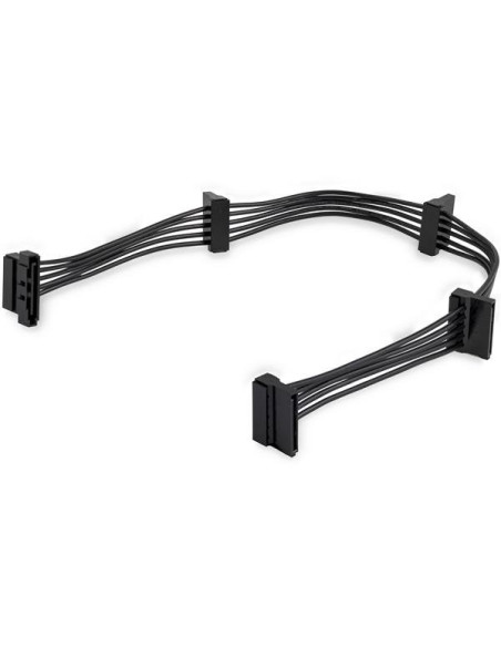 StarTech.com Cable Adaptador Bifurcador Divisor Splitter de Alimentación SATA de 40cm - 4x Receptáculos Hembra SATA