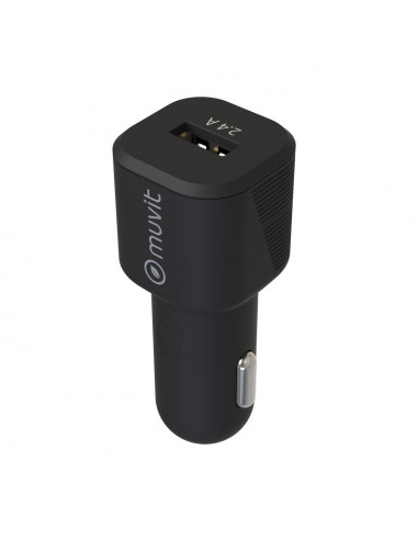 Muvit MCPAK0015 cargador de dispositivo móvil Universal Negro Encendedor de cigarrillos Auto
