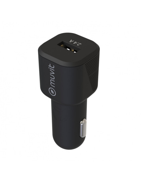 Muvit MCPAK0015 cargador de dispositivo móvil Universal Negro Encendedor de cigarrillos Auto