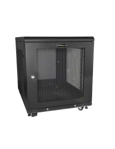 StarTech.com Armario Rack para Servidores 12U 19" 4 Columnas - Rack de Servidores con Cerradura y Seguro - Rack con Ruedas y