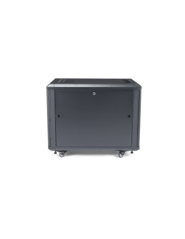StarTech.com Armario Rack para Servidores 12U 19" 4 Columnas - Rack de Servidores con Cerradura y Seguro - Rack con Ruedas y