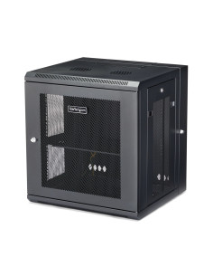 StarTech.com Armario Rack de Pared para Servidores 12U 19" 4 Columnas y Estante 1U - Rack de Servidores de Montaje en Pared con