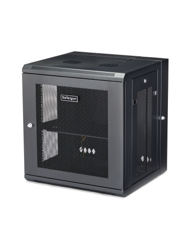 StarTech.com Armario Rack de Pared para Servidores 12U 19" 4 Columnas y Estante 1U - Rack de Servidores de Montaje en Pared con