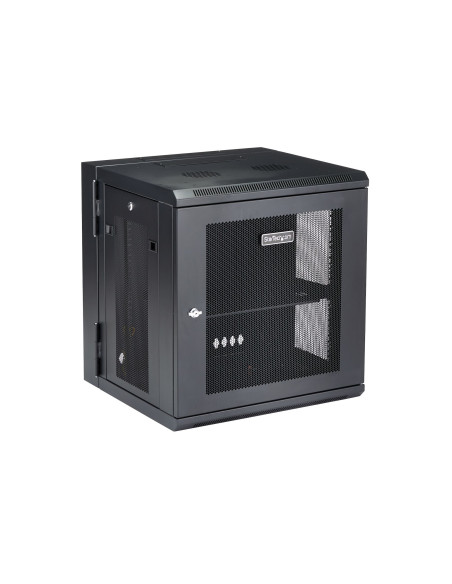 StarTech.com Armario Rack de Pared para Servidores 12U 19" 4 Columnas y Estante 1U - Rack de Servidores de Montaje en Pared con