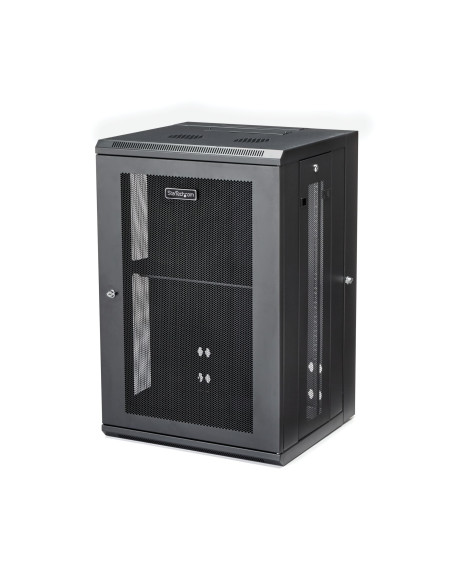 StarTech.com Armario Rack de Pared para Servidores 18U 19" 4 Columnas y Estante 1U - Rack de Servidores de Montaje en Pared con