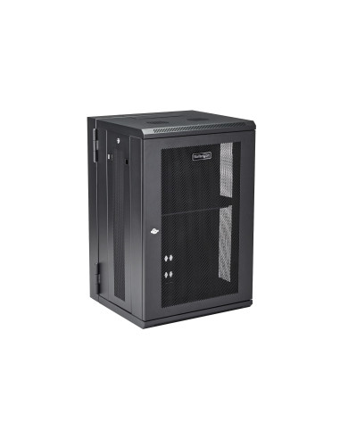 StarTech.com Armario Rack de Pared para Servidores 18U 19" 4 Columnas y Estante 1U - Rack de Servidores de Montaje en Pared con