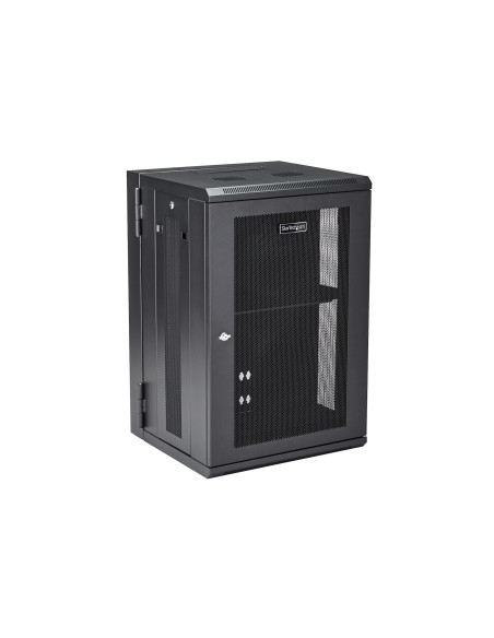 StarTech.com Armario Rack de Pared para Servidores 18U 19" 4 Columnas y Estante 1U - Rack de Servidores de Montaje en Pared con
