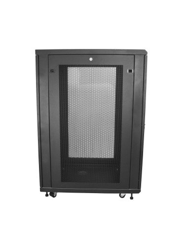 StarTech.com Armario Rack para Servidores 24U 19" 4 Columnas - Rack de Servidores con Cerradura y Seguro - Rack con Ruedas y