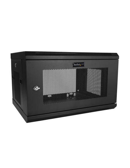 StarTech.com Armario Rack de Pared para Servidores 6U 19" 2 Columnas y Estante 1U - Rack de Servidores de Montaje en Pared -