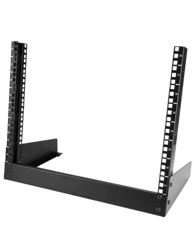 StarTech.com Rack de Sobremesa de 8U de 2 Columnas - Armario Rack de Servidores con Marco Abierto
