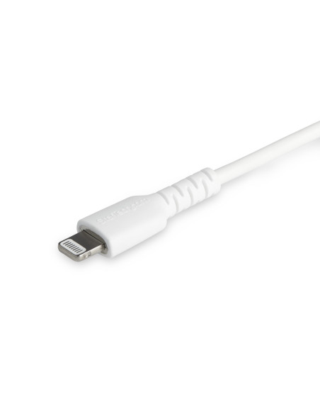StarTech.com Cable Resistente USB-C a Lightning de 1 m Blanco - Cable de Sincronización y Carga USB Tipo C a Lightning con