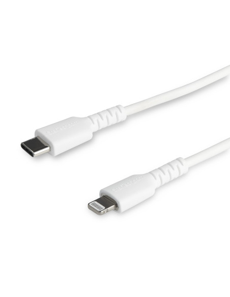 StarTech.com Cable Resistente USB-C a Lightning de 2 m Blanco - Cable de Sincronización y Carga USB Tipo C a Lightning con