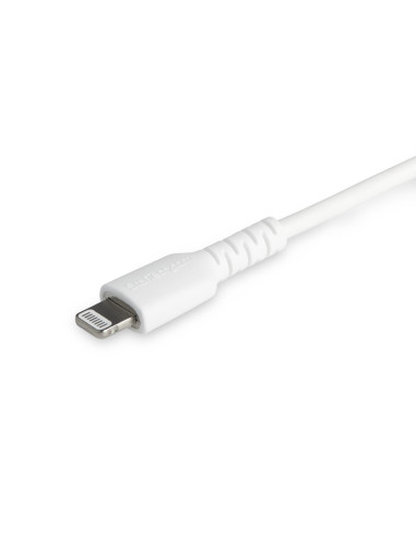 StarTech.com Cable Resistente USB-C a Lightning de 2 m Blanco - Cable de Sincronización y Carga USB Tipo C a Lightning con