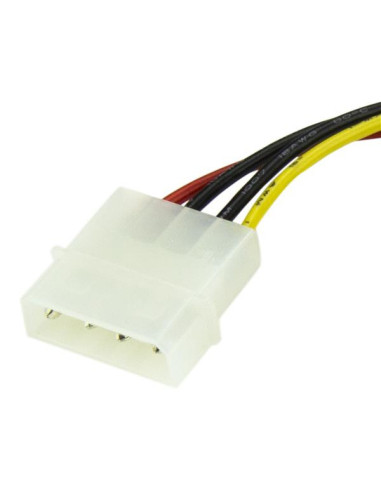 StarTech.com Cable Adaptador de 15cm de Alimentación MOLEX LP4 4 Pines a SATA 15 Pines
