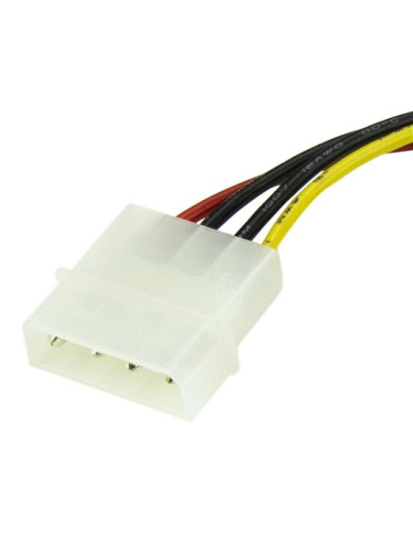 StarTech.com Cable Adaptador de 15cm de Alimentación MOLEX LP4 4 Pines a SATA 15 Pines