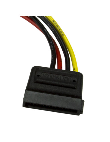 StarTech.com Cable Adaptador de 15cm de Alimentación MOLEX LP4 4 Pines a SATA 15 Pines