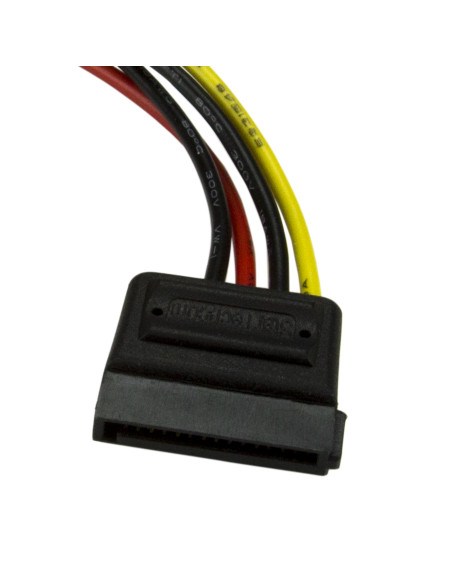 StarTech.com Cable Adaptador de 15cm de Alimentación MOLEX LP4 4 Pines a SATA 15 Pines