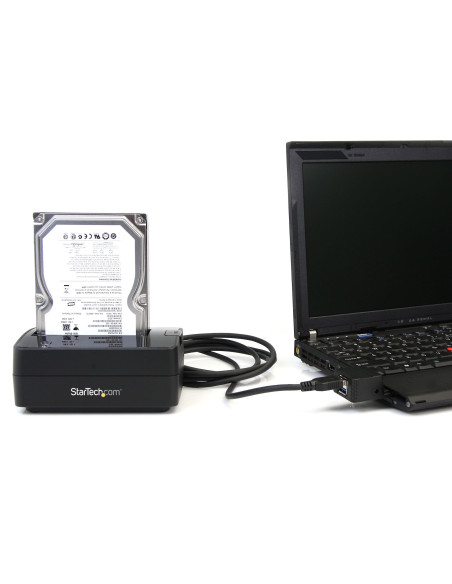 StarTech.com Docking Station USB 3.0 (5Gbps) a SATA de 1 Bahía para Disco Duro - Base USB 3.0 (5Gbps) para Discos Duros SSD de