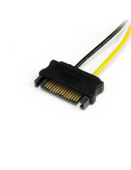StarTech.com Cable Adaptador 15cm Alimentación SATA a Conector 6 Pines de Corriente de Tarjeta Gráfica PCI Express PCIe