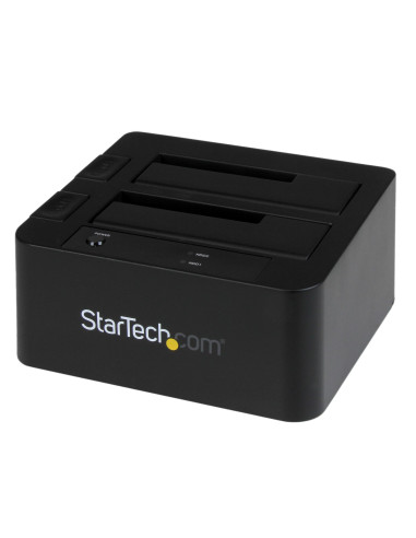 StarTech.com Docking Station eSATA USB 3.0 con UASP de 2 Bahías para Disco Duro o SSD SATA de 2,5 o 3,5 Pulgadas